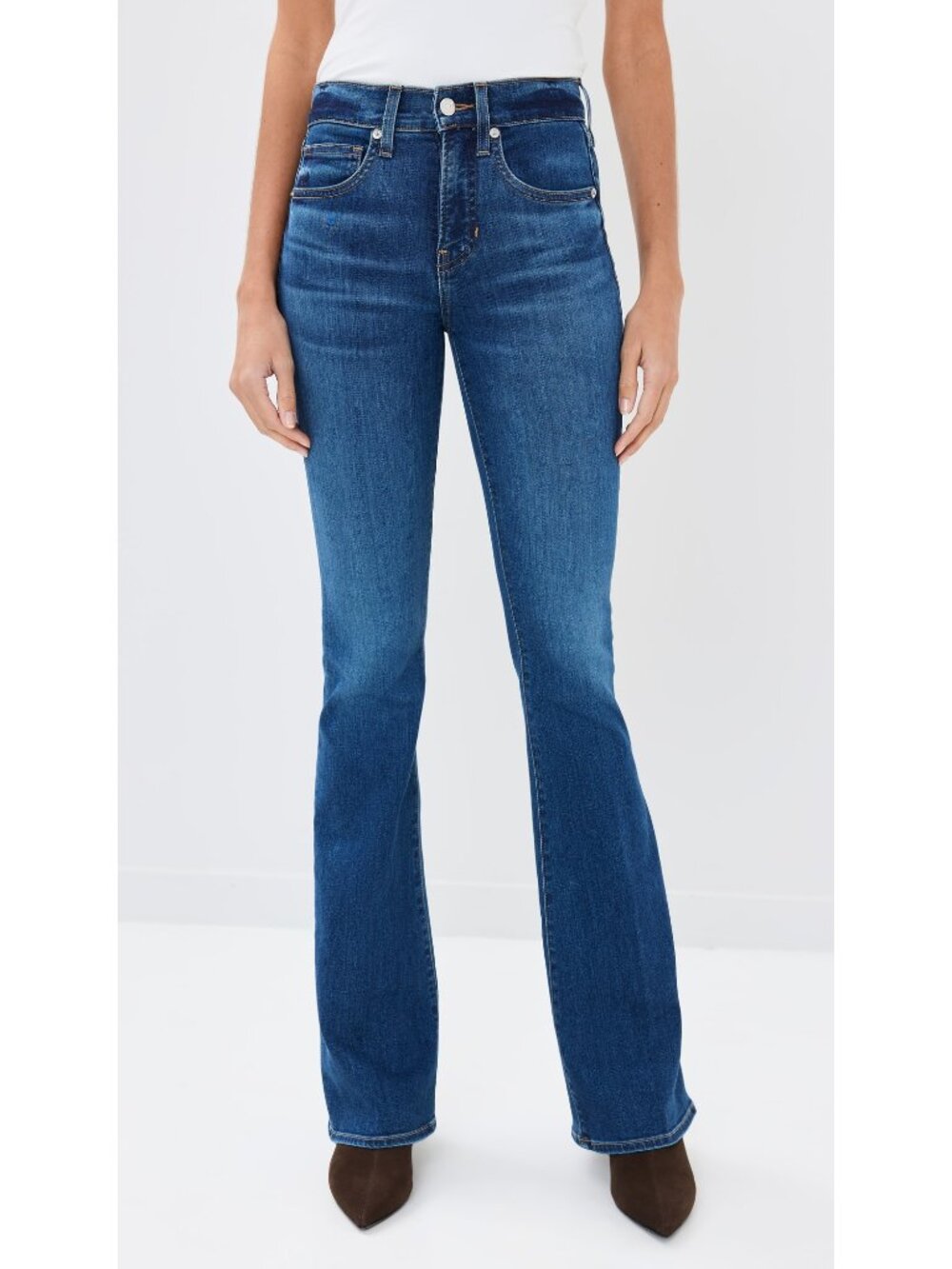 Veronica Beard "Beverly" High Rise Skinny Flare Jeans in "Bright Blue", size 25